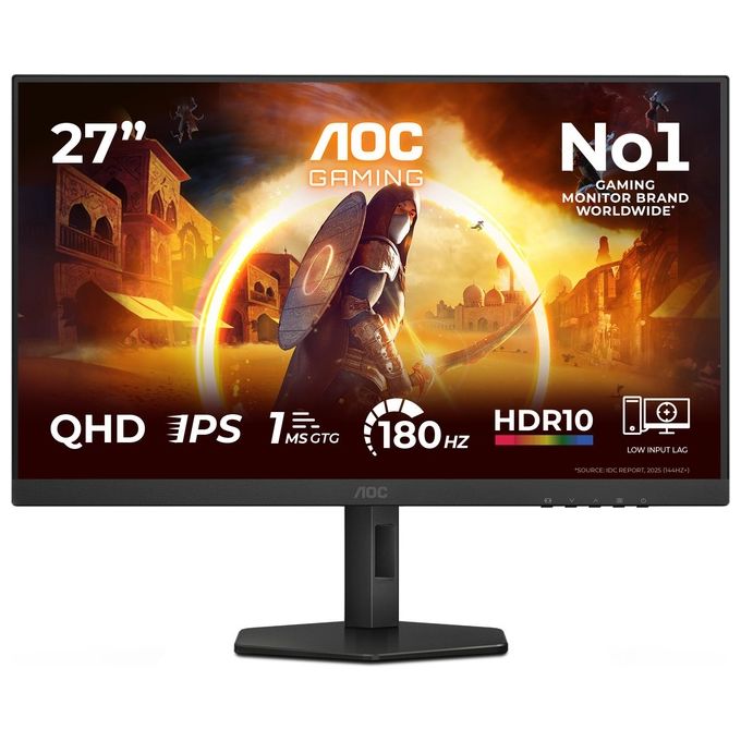AOC Q27G4XF G4 Monitor PC 27'' QHD 2560x1440 Fast IPS 180Hz HDR10 Adaptive Sync colore Nero
