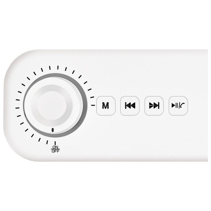 Atlantis Land P003-C0820-W Mini Soundbar Bluetooth 5.3 20W Jack 3.5mm Batteria 2400mAh Radio FM USB MicroSD colore Bianco