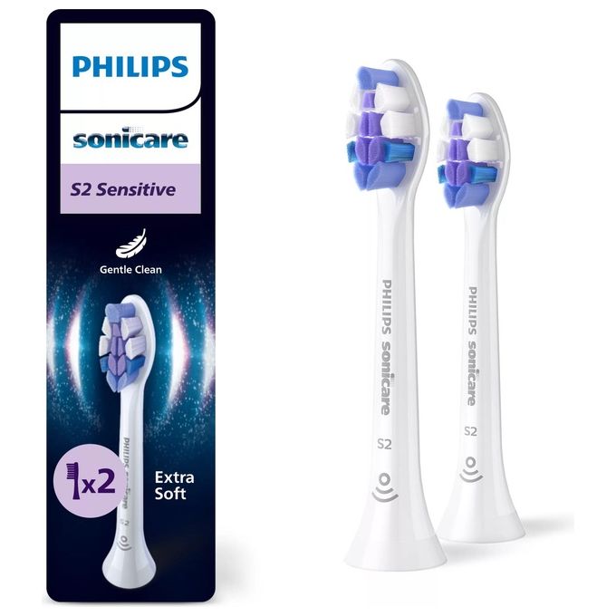Philips HX6052-87 Spazzolino Ricambio Sonicare s Sensitive White 2pz