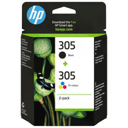 HP 6ZD17AE 305 Cartucce Inchiostro Originali Multipack 2 Pezzi Resa Standard 120 pagine Nero 100 pagine Colore colore Nero Ciano Magenta Giallo