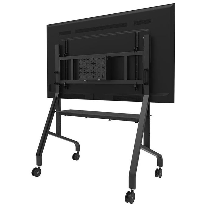 Neomounts FL50-575BL1 Carrello TV per schermi 65-115 pollici portatile con regolazione manuale altezza 10 cm e capacita' 125 Kg colore Nero