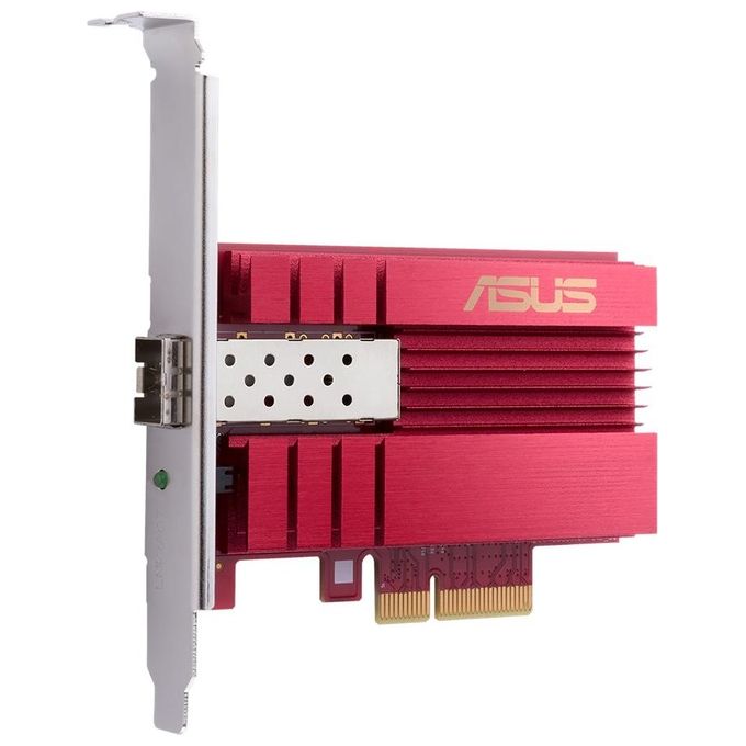 Asus XG-C100F Scheda di Rete PCIe 10 Gigabit Ethernet Fibra SFP+ QoS Plug and Play colore Rosso