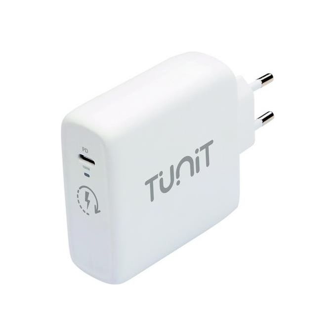 TUNIT TTWCPD100 Caricabatterie Universale Auto 100W USB-C Power Delivery Bianco