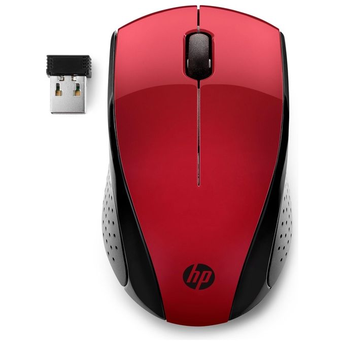 HP Wireless 220 Mouse Tecnologia Blue LED Rosso