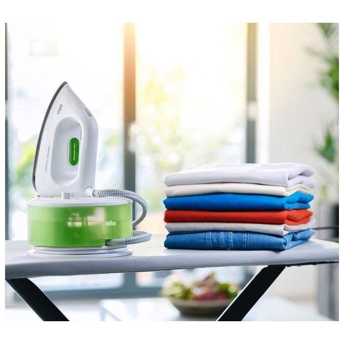 Braun IS2055GR CareStyle Compact Ferro da Stiro con Caldaia 2200W 5 bar 400 g-min 1.3 L colore Bianco Verde