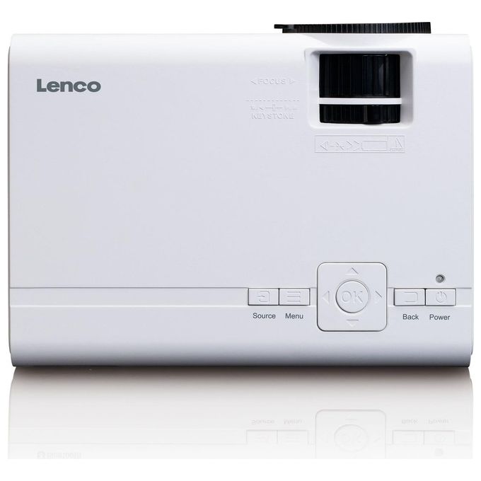 Lenco LPJ-280WH Videoproiettore LCD 2800 lumen 800 x 480 pixel supporto Full HD 1080P colore Bianco