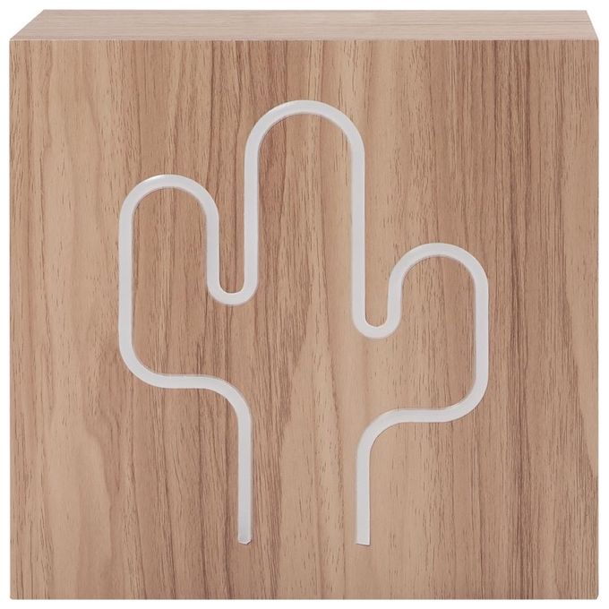 Bigben Connected CBLNEONINDUCACTL Neon Cactus Cassa Bluetooth 30 W Ricarica Induttiva Wireless 10 m colore Legno