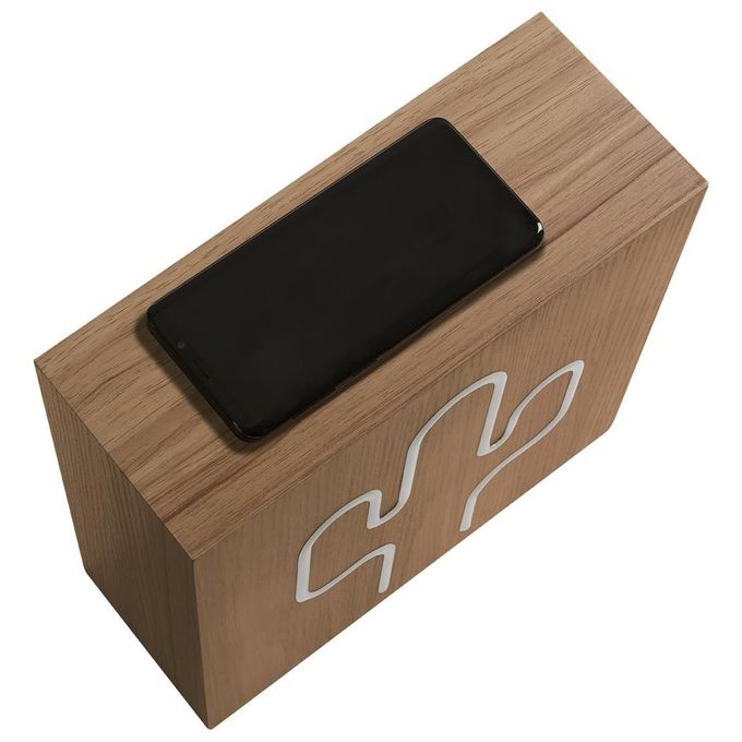 Bigben Connected CBLNEONINDUCACTL Neon Cactus Cassa Bluetooth 30 W Ricarica Induttiva Wireless 10 m colore Legno