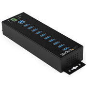 Startech HB30A10AME Hub USB 3. 0 Industriale, 10 Porte, Adattatore di Alimentazione Esterno, Protezione ESD, Sovratensioni a 350 W