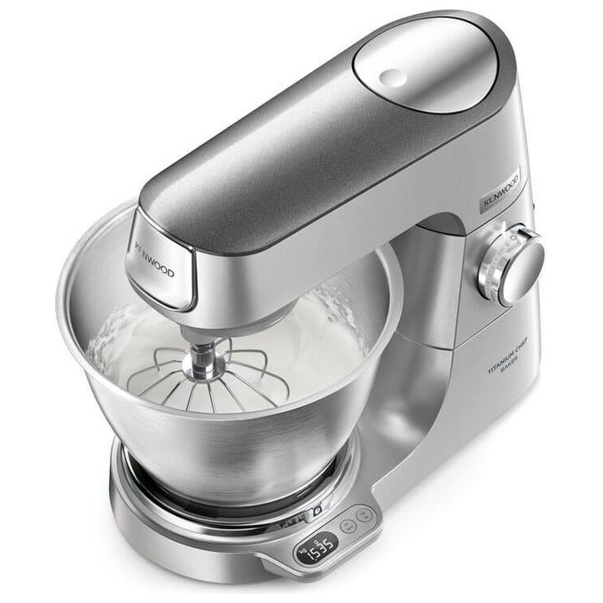 Kenwood KVC65.001SI Titanium Chef Baker Impastatrice Planetaria 1200W 5L Bilancia Integrata 6 Velocita' colore Argento