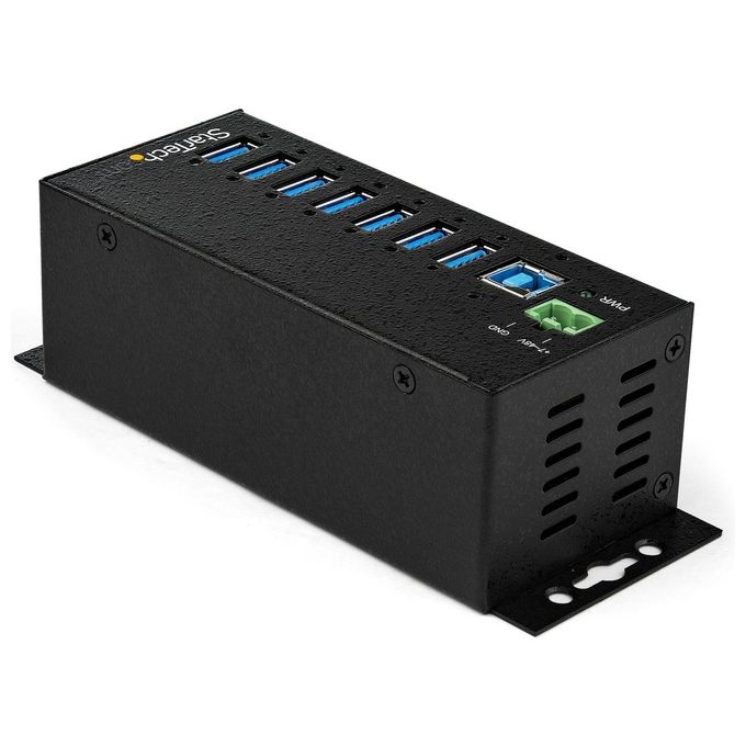 StarTech.com Hub Usb 3.0 Industriale a 7 Porte con Adattatore di Alimentazione Esterno Protezione ESD e Sovratensioni a 350 W