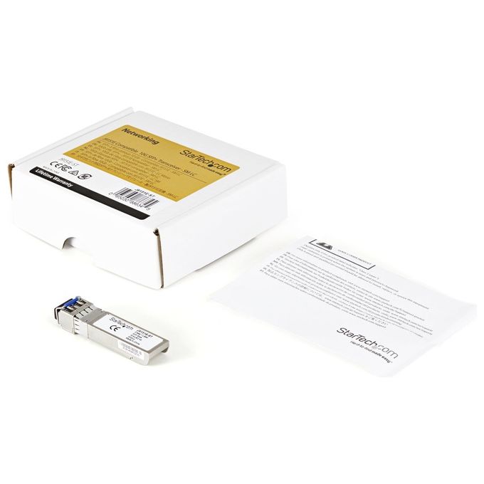 StarTech J9151E-ST Modulo ricetrasmettitore SFP+ 10GBase-LR 10 Gbps Fibra Monomodale 1310 nm LC Hot-Swap DDM colore Argentato