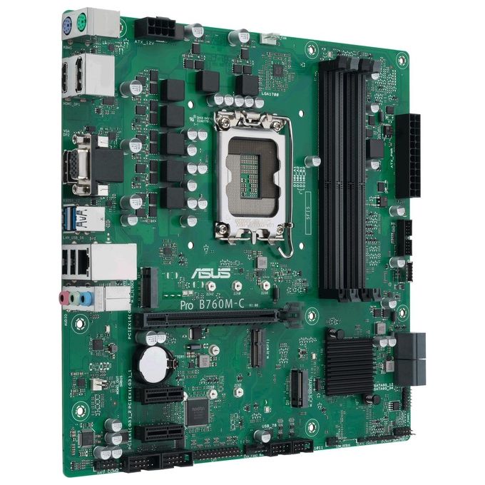 ASUS 90MB1DX0-M1EAYC PRO B760M-C-CSM Scheda Madre micro ATX Intel B760 LGA 1700 DDR5 4x DIMM M.2 HDMI 2.1 DisplayPort 1.4 colore Nero