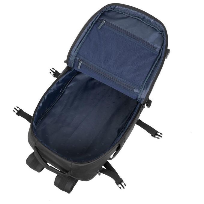 Rivacase 8465 Tegel Zaino da Viaggio per Notebook fino a 17,3'' con Scomparto Imbottito e Materiale ECO-FRIENDLY RPET colore Nero