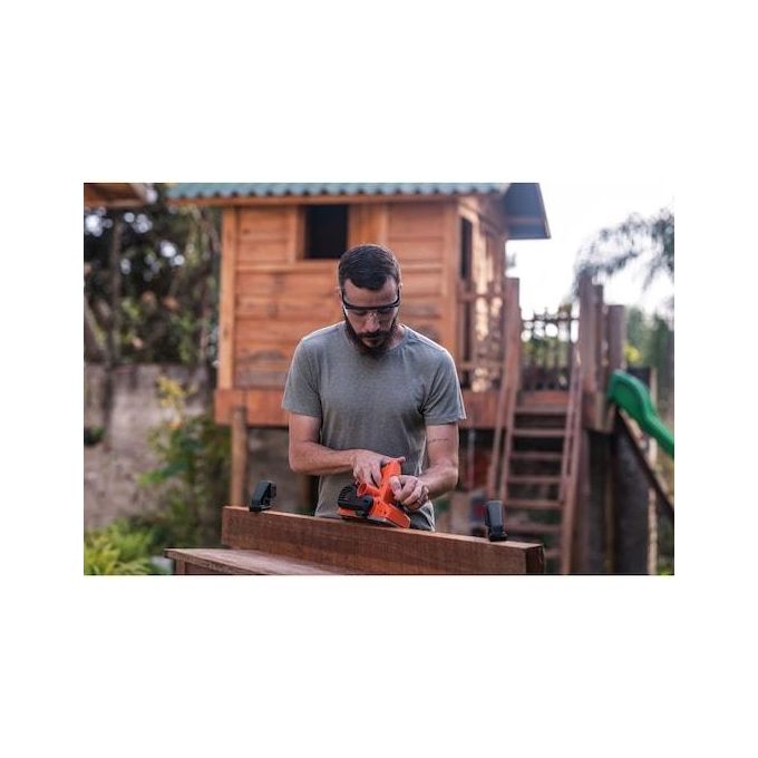 Black and Decker BEW712-QS Pialletto Elettrico 710 W Profondita' di Taglio Max 2 mm Larghezza di Piallatura 82 mm con Aspirazione Polvere colore Arancione