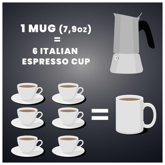 Bialetti New Venus Caffettiera in Acciaio Inox Adatta all'Induzione 6 Tazze Argento