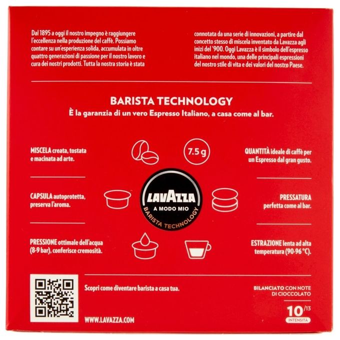 Lavazza A Modo Mio Capsule Caffe' Qualita' Rossa 36 Pezzi
