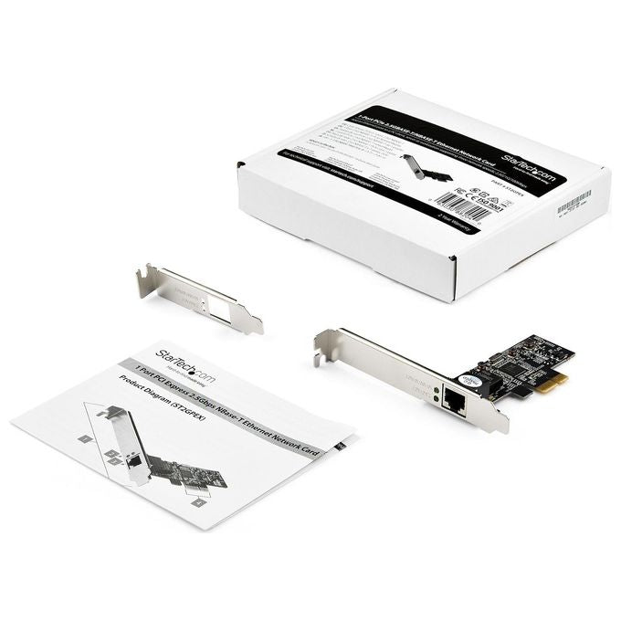 StarTech ST2GPEX Scheda di rete interna 2.5GBASE-T 2500 Mbit-s PCIe x1 1 porta Ethernet Realtek RTL8125 colore Nero