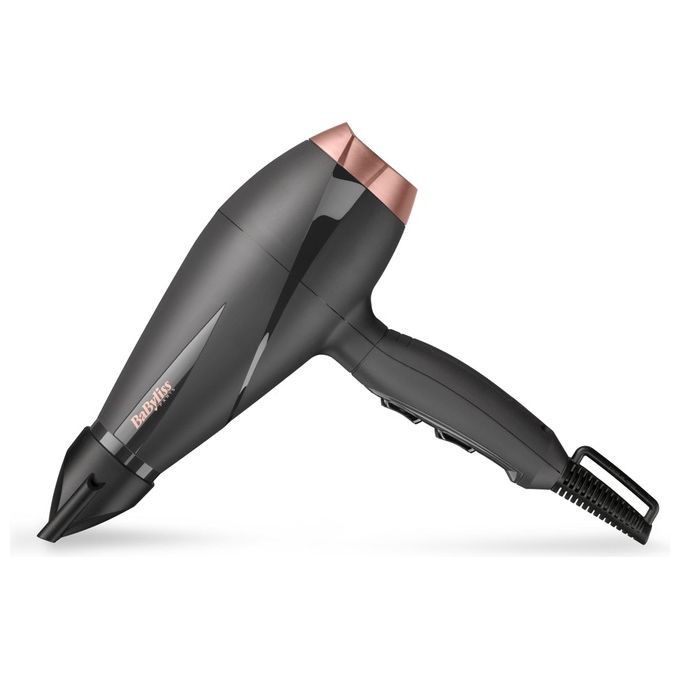 BaByliss 6709DE Smooth Pro Asciugacapelli 2100 W Ionico 2 velocita' con Concentratore e Diffusore colore Nero Oro Rosa