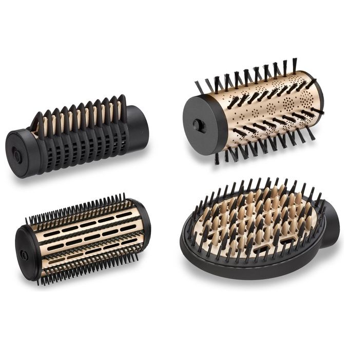 BaByliss AS970E Big Hair Luxe Spazzola Rotante 650W Ionica 4 Accessori 2 Temperature Cavo 2.5 m colore Nero