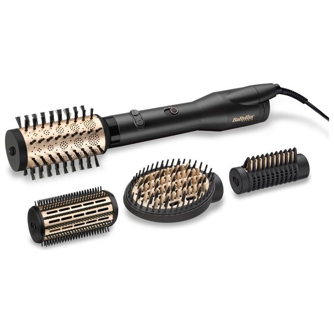 BaByliss AS970E Big Hair Luxe Spazzola Rotante 650W Ionica 4 Accessori 2 Temperature Cavo 2.5 m colore Nero