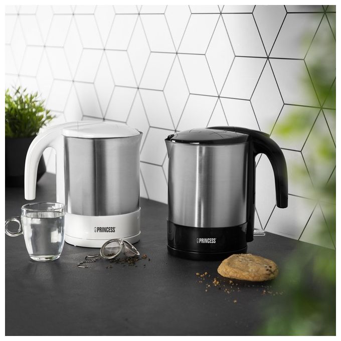 Princess 236039 Bollitore Elettrico 1.7 L 2200 W Acciaio Inox Base Girevole 360° Spegnimento Automatico colore Nero