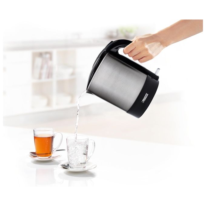 Princess 236039 Bollitore Elettrico 1.7 L 2200 W Acciaio Inox Base Girevole 360° Spegnimento Automatico colore Nero
