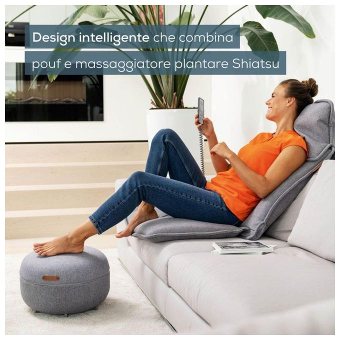 Beurer 10029 Massaggiatore plantare FM 120 Massaggio Shiatsu e a compressione 3 livelli intensita' Funzione riscaldamento colore Grigio