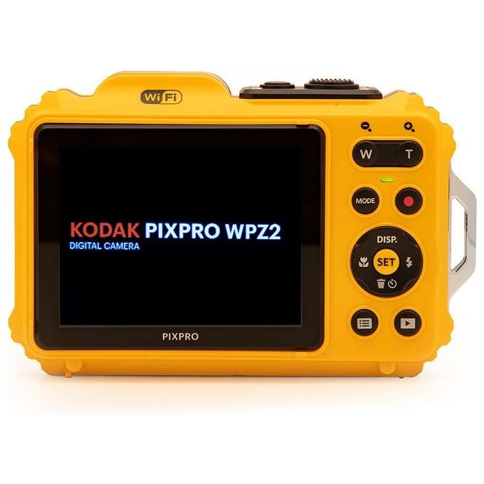 KODAK WPZ2YL PixPro Fotocamera Digitale Compatta 16 MP CMOS BSI Zoom Ottico 4x Video Full HD Wi-Fi Impermeabile fino a 15m Resistente agli Urti fino a 2m colore Giallo