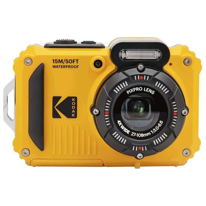 KODAK WPZ2YL PixPro Fotocamera Digitale Compatta 16 MP CMOS BSI Zoom Ottico 4x Video Full HD Wi-Fi Impermeabile fino a 15m Resistente agli Urti fino a 2m colore Giallo