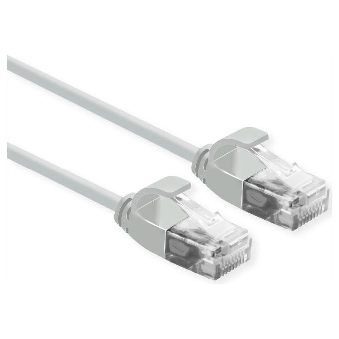 Cavo Rete Utp Cat.6a 0.3mt Slim Grey No Schermato Per Data Center