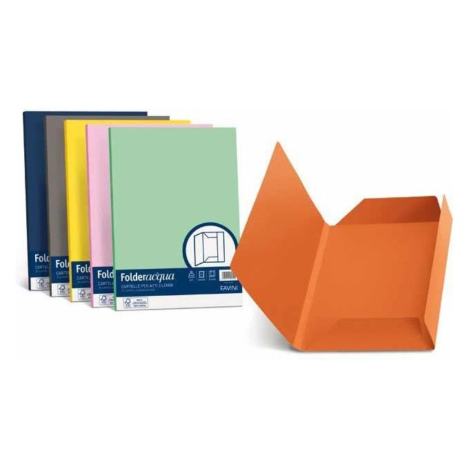 Cartotecnica Favini Folder 3 Lembi 200gr Celeste