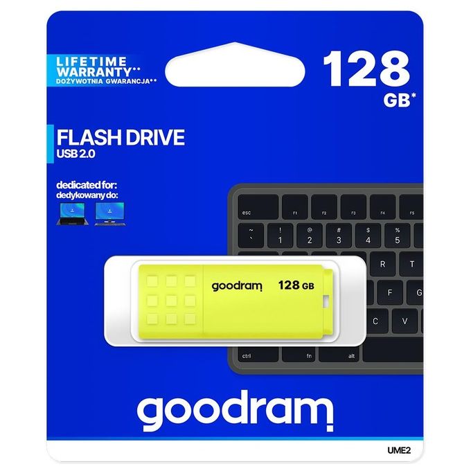 Goodram UME2 Unita' Flash Usb 128Gb Usb Tipo A 2.0 Giallo