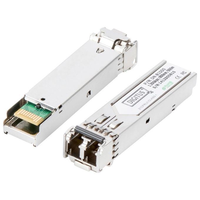 Digitus DN8100004 Modulo Mini Gbic Sfp con Compatibilita' HP-HPE 1.25 Gb-s 0.55Km