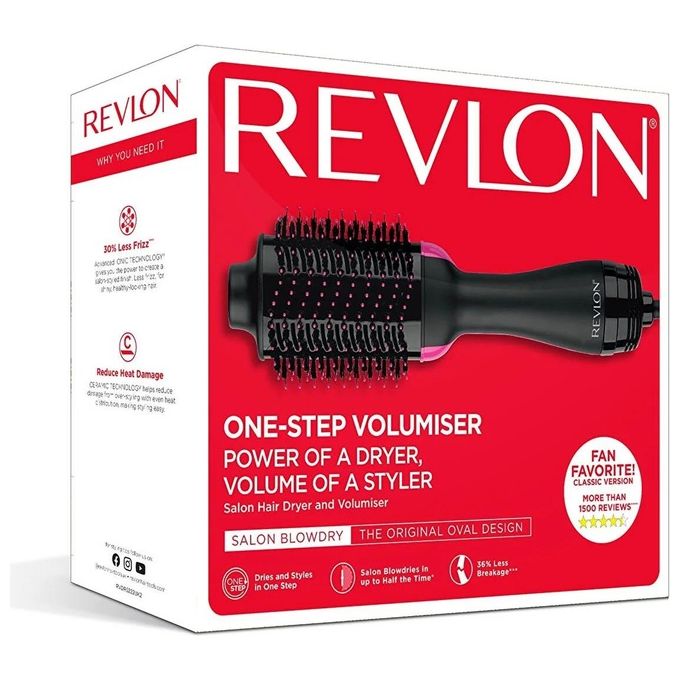 Revlon RVDR5222E One-Step Asciugacapelli Volumizzante 1100W Ionico Ceramica 2 velocita' 3 temperature colore Nero Rosa