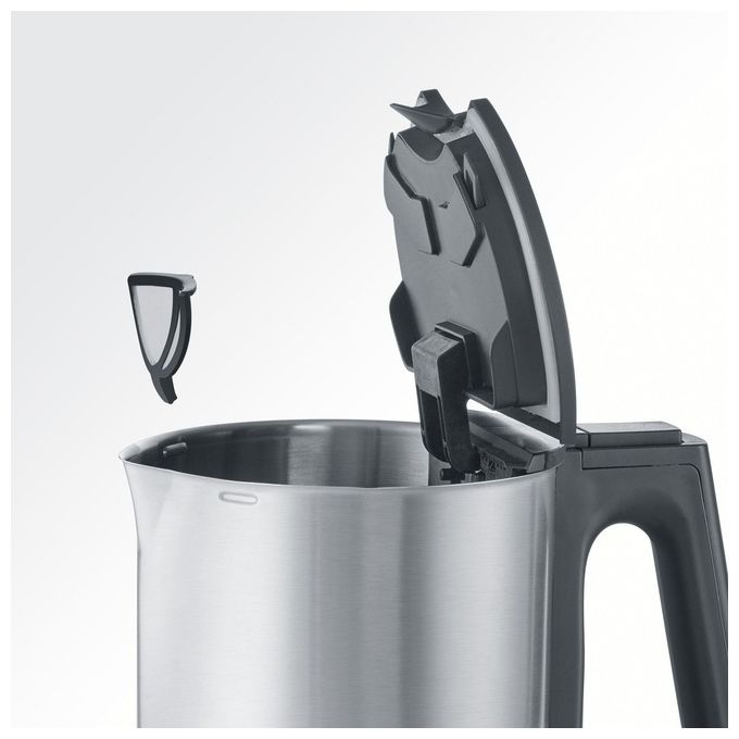 Severin WK3409 Bollitore Elettrico 1.7 L 2200 W Filtro Anticalcare Base 360° colore Nero Acciaio Inox