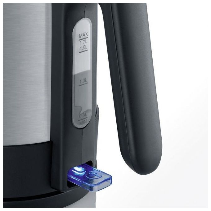 Severin WK3409 Bollitore Elettrico 1.7 L 2200 W Filtro Anticalcare Base 360° colore Nero Acciaio Inox