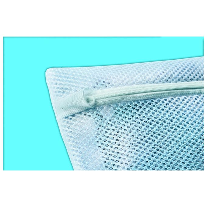 Meliconi Salvabucato Scarpe - Sacchetto protettivo per lavaggio scarpe, tessuto Double Washing Mesh, protezione per scarpe e cestello, Bianco
