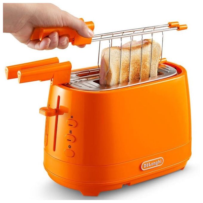 DeLonghi CTLAP2203O Tostapane a 2 Scomparti Potenza 550 W Arancio