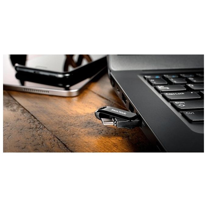 SanDisk Ultra Dual Drive Go Chiavetta Usb 64Gb Usb 3.1 Gen 1 Usb-C Nero