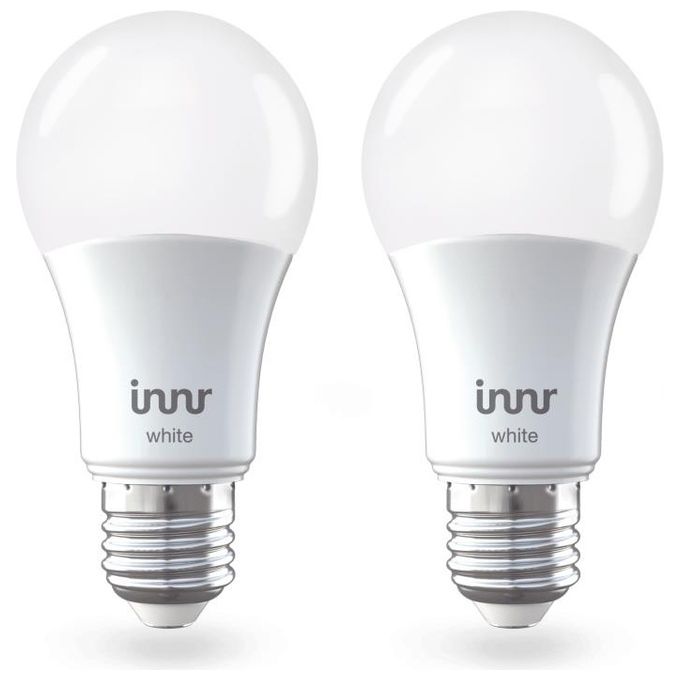 Innr E27 Lampadina LED, White, Dimmerabile, Compatible with Philips Hue* and Echo Plus (Hub Richiesto) Confezione 2 pezzi