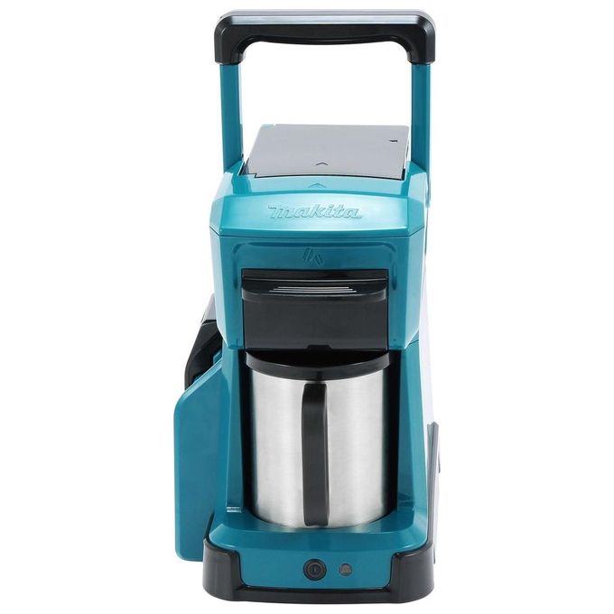 Makita DCM501Z Macchina da caffe' americano portatile con batteria 10,8-18V Li-ion serbatoio 240 ml compatibile cialde e caffe' macinato colore Nero Blu