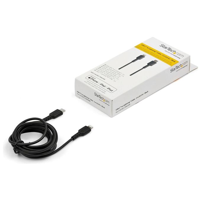 StarTech.com Cavo Usb-C a Lightning da 2mt con Certificazione Apple MFi Nero