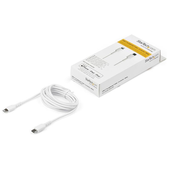 StarTech.com Cavo Usb-C a Lightning da 2mt con Certificazione Apple MFi Bianco