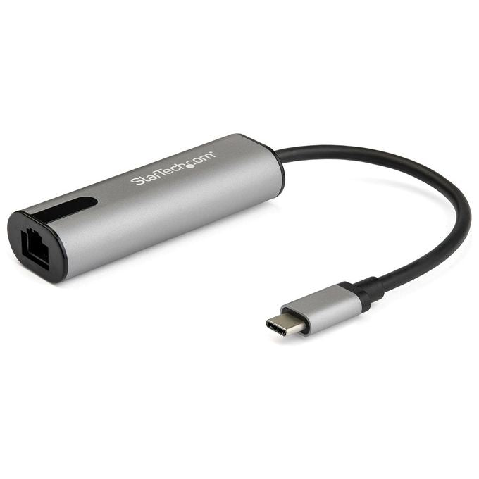 StarTech.com US2GC30 Adattatore Ethernet USB C a RJ45 2.5GbE NBASE-T 2.5 Gbps 1 Gbps 100 Mbps Nero Grigio