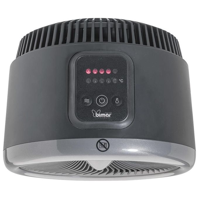 Bimar HF205 Stufetta Elettrica Riscaldatore Ambiente Elettrico con Ventilatore Interno Grigio 2000W