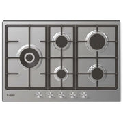 Candy CHG7WLWPX Piano Cottura a Gas 5 Zone Griglie in Ghisa 75 cm Acciaio Inox
