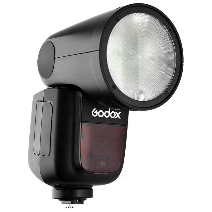 GODOX GODOXV1CANON V1 Flash a Slitta TTL Testa Tonda Compatibile Canon Batteria Li-ion 7.2V 2600mAh Riciclo 1.5s HSS 1-8000s colore Nero