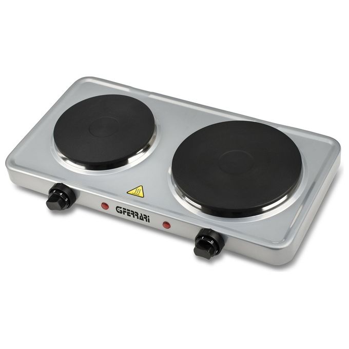 G3 Ferrari G10122 Caldos Fornello Elettrico Doppio Acciaio Inossidabile 1500W + 1000W