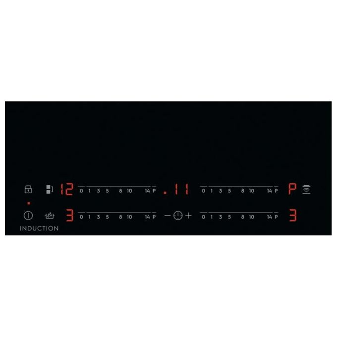 Electrolux EIS62449C Serie 700 SenseBoil - Piano cottura a induzione, 59 cm, 4 zone, funzione SenseBoil, Hob2Hood, Nero